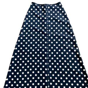 Esprit Black & White Polka Dot A Line Skirt Size 5/6